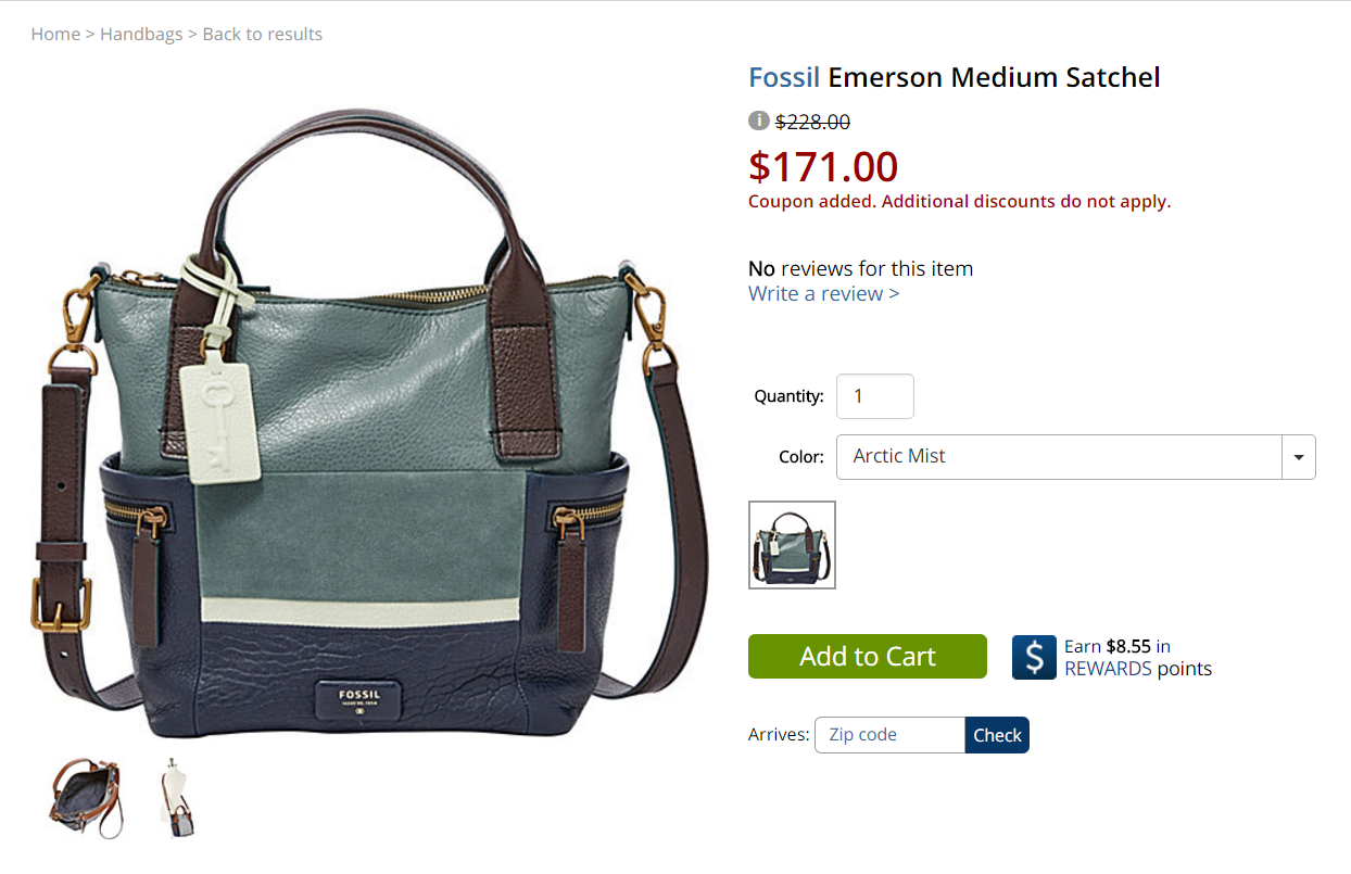 fossil ebags