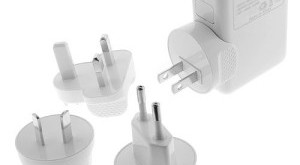 a white adapter with four plugs