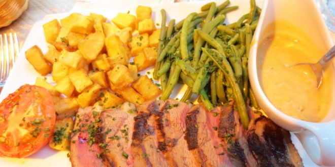 a plate of food on a table