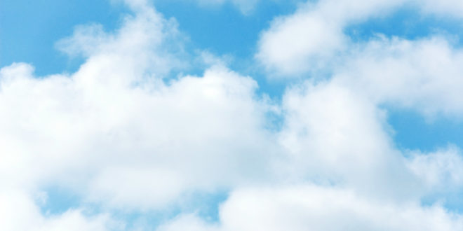 a blue sky with clouds