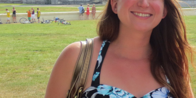 a woman smiling at camera