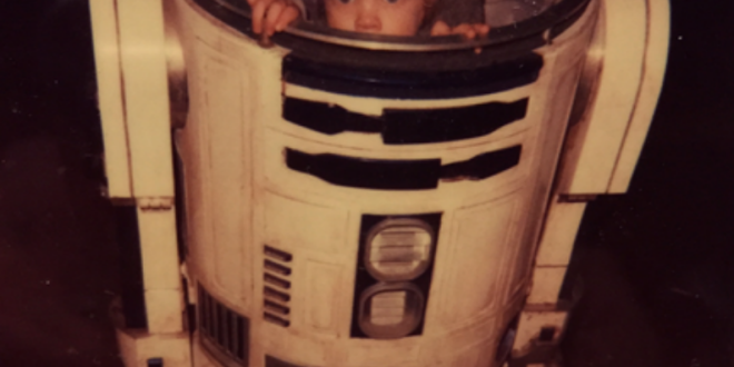a child in a robot