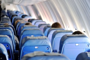 a row of seats in an airplane