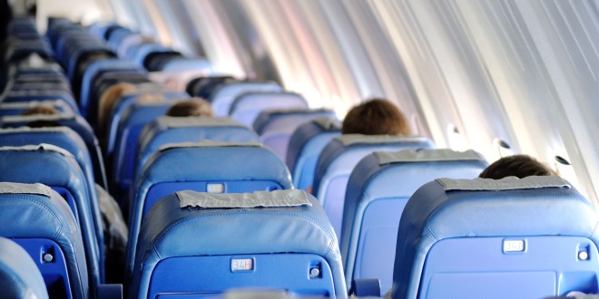 a row of seats in an airplane