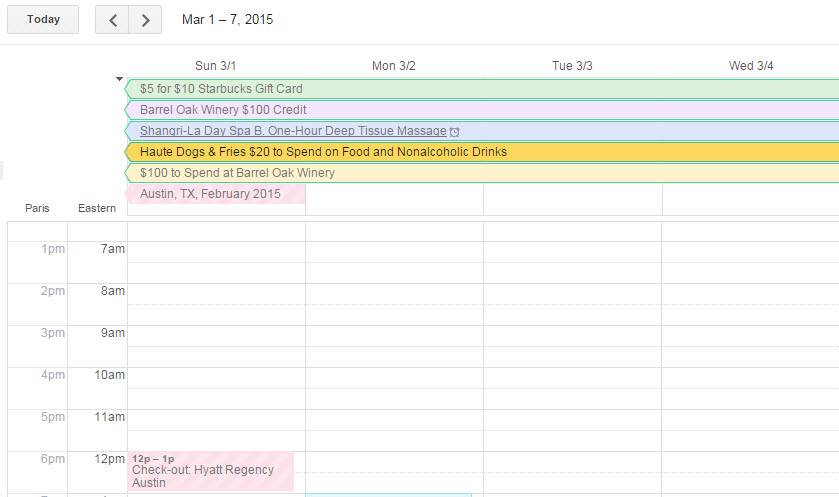 Using Google Calendar to Keep Track of Daily Deals