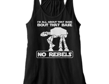 a black tank top with white text on it