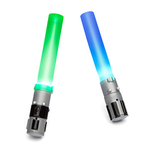 a pair of light sabers