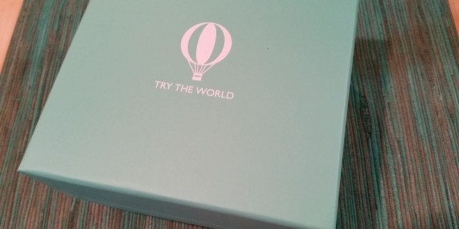 a blue box with a logo on it