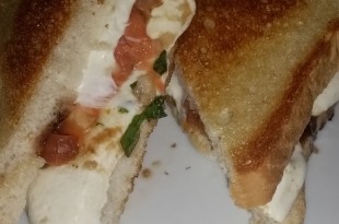 a grilled sandwich on a plate