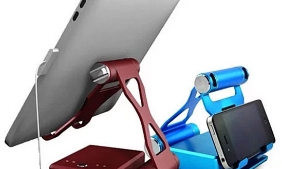 a tablet and cell phone charging