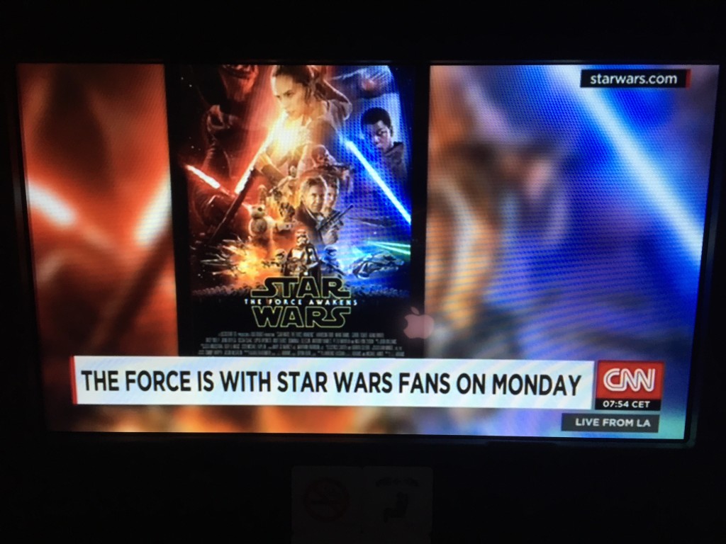Ironic that this was featured on a CNN report while onboard the R2-D2 plane