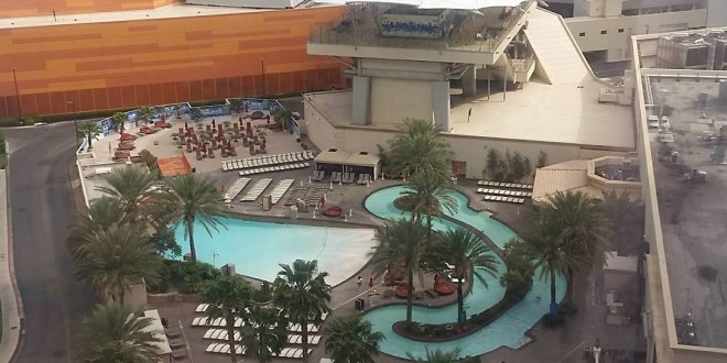 a pool in a resort
