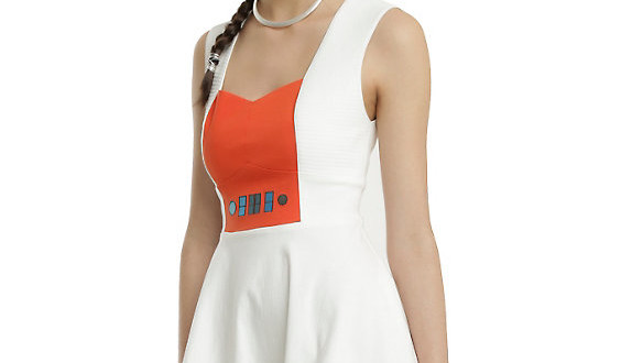 a woman in a white dress
