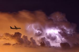 plane storm lightning 