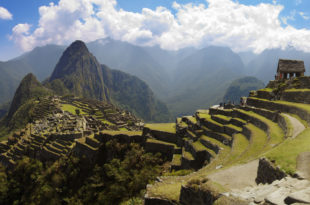 a stone terraces on Machu Picchu