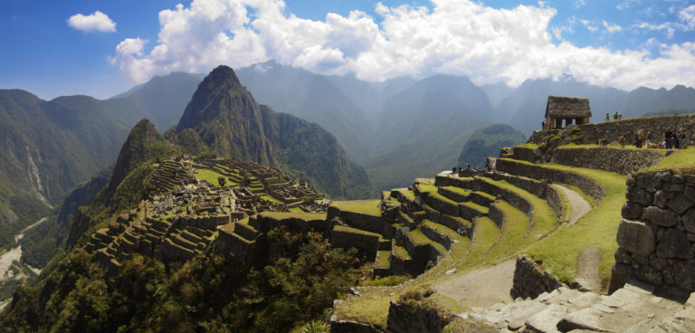a stone terraces on Machu Picchu