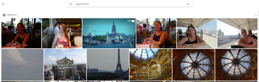 google photos by date