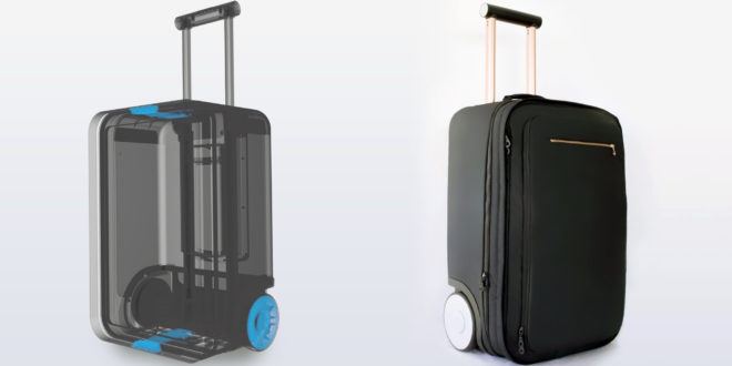 a black suitcase with wheels