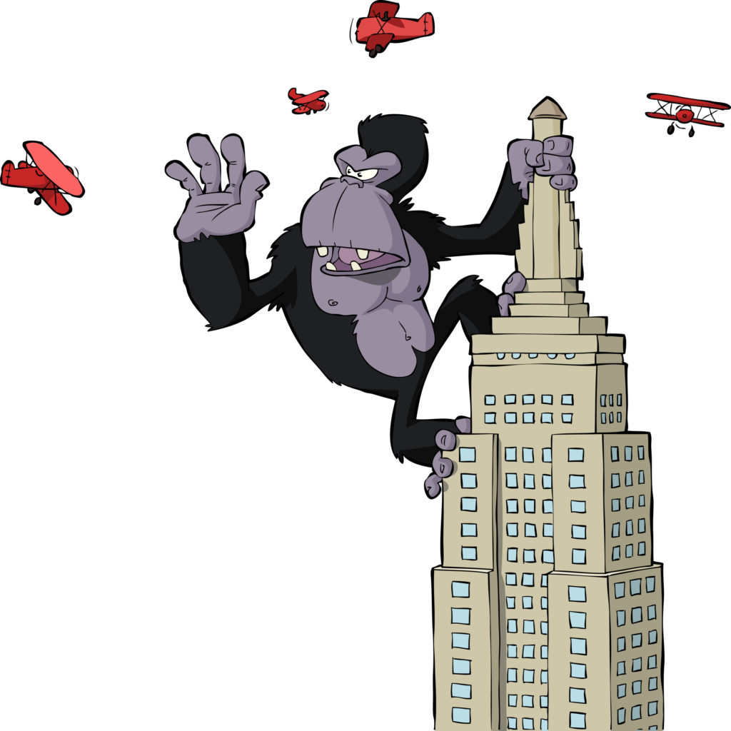 gorilla monkey king kong