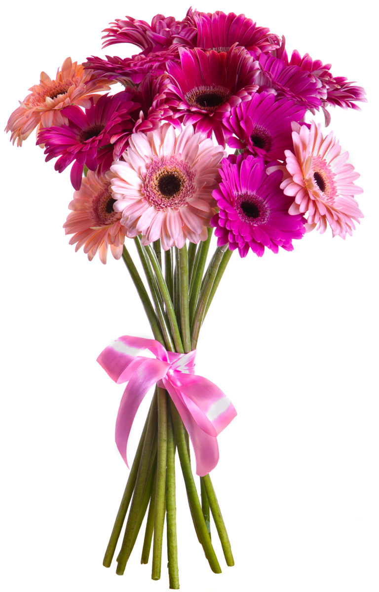 a bouquet of pink and purple flowers