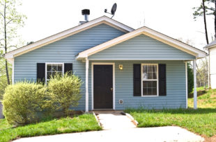 a house with a satellite dish