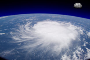 a satellite view of a hurricane