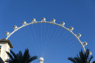 a ferris wheel with many round objects