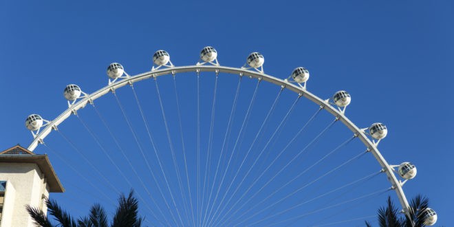 a ferris wheel with many round objects