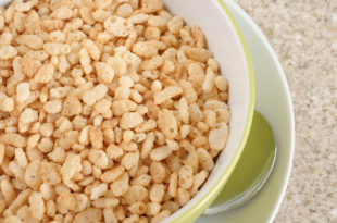 a bowl of cereal with a spoon