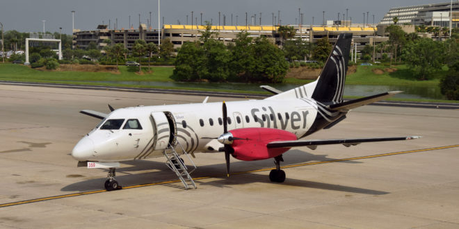 a plane on the runway