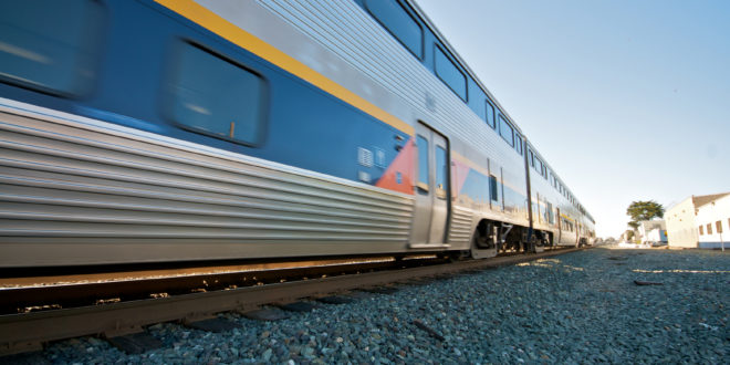 a train on the tracks