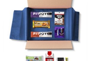 a box with different types of protein bars