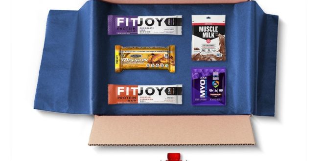 a box with different types of protein bars
