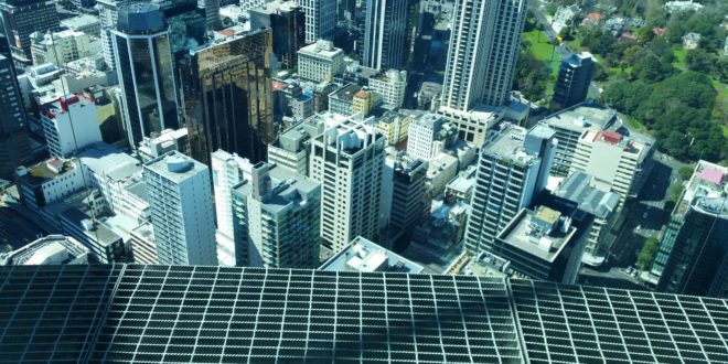 a city with many tall buildings