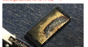 a cell phone with a burned screen