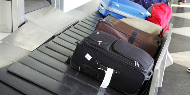 luggage on a conveyor belt