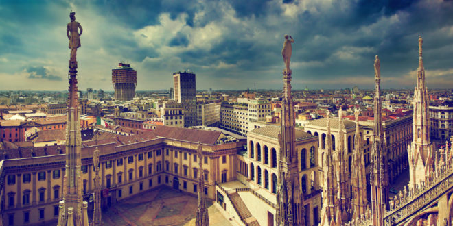 a city with many buildings