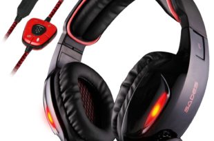a black and red headphones