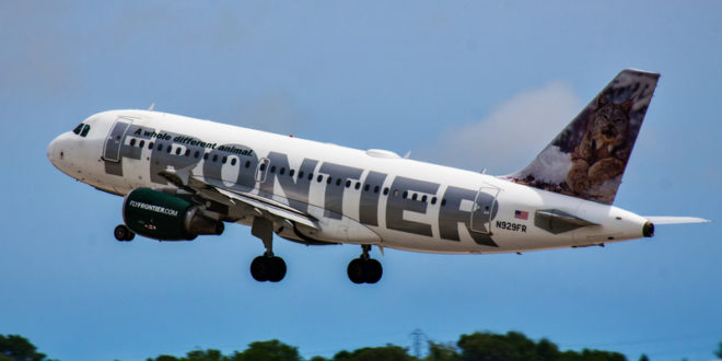 A Frontier Airlines Airbus